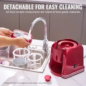 Slushy Machine for Home, 32oz Tank Home-use Margarita Machine, Smoothie Frozen Drink Maker with Food-grade Materials, Slushie Machine for Home Kids Parties, Red