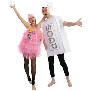 Loofah and Soap Costume, Halloween Couples Costume for Adult for Halloween Cosplay Party