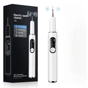 Plaque Remover for Teeth, Teeth Cleaning Kit with LED Light and 5 Adjustable Modes Teeth Cleaner, White