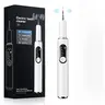 Plaque Remover Electric Tooth Cleaner with LED Light - Rechargeable Tartar Removal Kit for Adults, Oral Daily Cleansing, 5 Replaceable Heads, 2 Modes, 2 Replaceable Heads Included, Home Use