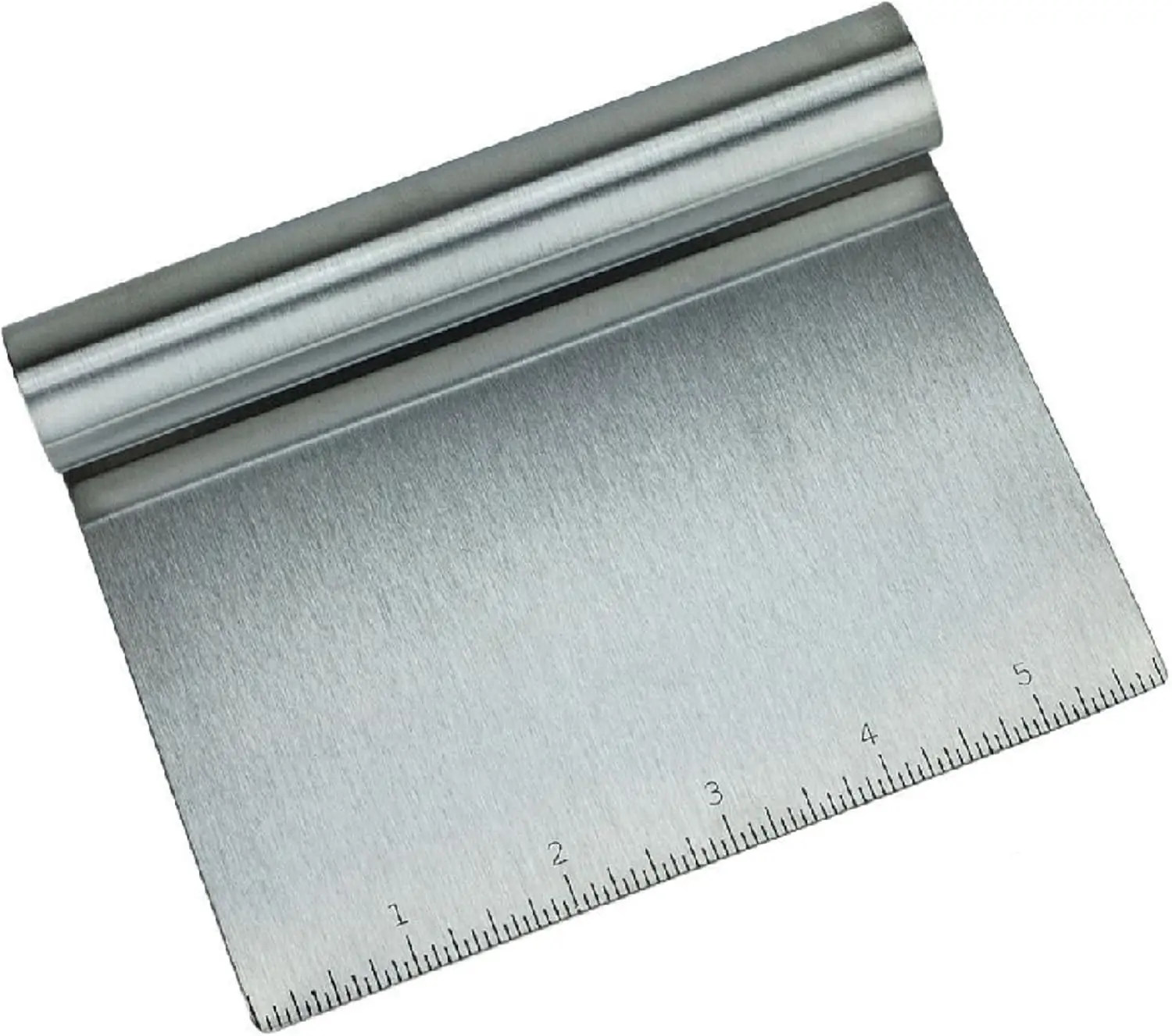 Stainless Steel Food Scraper, Multi-Purpose Bench Scraper Stainless Steel Dough Cutter with Measurement Marks