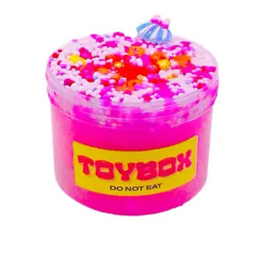 Toybox 8oz Thick and Glossy Scented Fruit Loops Slime Jar with Random Add-In and Fun Freebies for Every Order