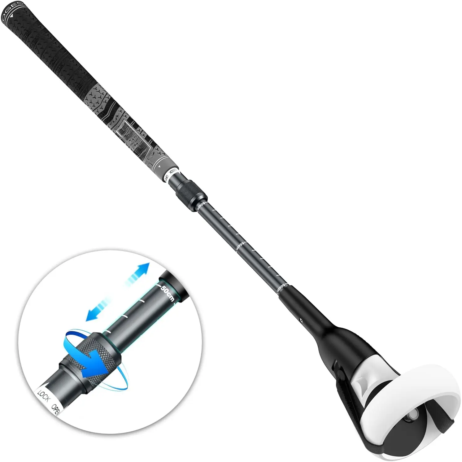 Adjustable Length VR Golf Club Handle Compatible for Oculus-2-Accessories,  Baseball Controller Attachment, Simulator Real Golf  Bat Adapter for Golf+, Walkabout Mini Golf