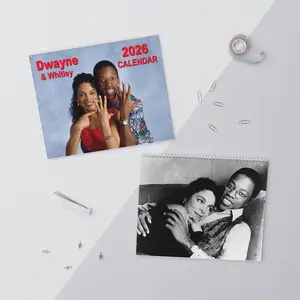 Dwayne And Whitley 2026 Calendar, Retro Black Couple Calendar, Vintage 90s Sitcom 2026, Throwback 90s Decor, Black Love