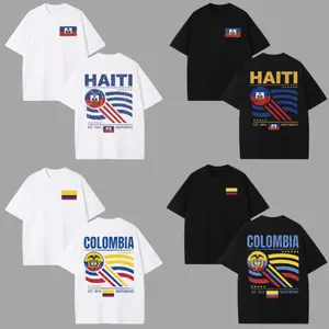 Vintage Haiti&Colombia Soccer Tournament T-Shirt, Retro 90s Football Fan Graphic Tee, International Sports Shirt, Classic Athletic Streetwear, Unisex Gift