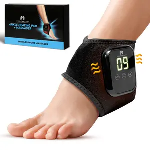 MediCaptain AnkleRecovery Pro - Ankle Massager for Athletes - Soccer Recovery for Players | Pain Relief for Sprains, Tendon Strain, Foot Fatigue | Adjustable Heat, Compression Wrap for Athletes