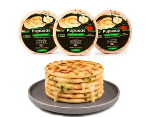 Typical Nokal Cheese and Loroco Pupusas, Authentic Salvadoran Pupusas, Vegetarian Breakfast Foods, 15 ct, 75 oz. Family Pack