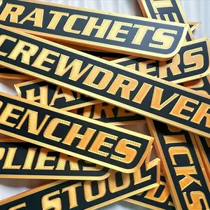 12-Piece Magnetic Tool Box Labels, Heavy-Duty 3D Printed Organizer with Magnetic Backing & Tools Icons, Reusable for Steel Boxes, Carts, Drawers