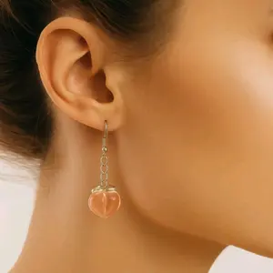 Just Peachy Peach Earrings Unique Design