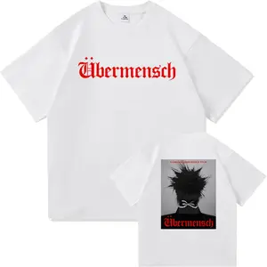 Men's Classic GDragon Ubermensch Print T-Shirt Short Sleeve Gift Tee Relaxed Fit Top Short Sleeve Tee