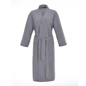 Waffle weave robe for women, summer high-end couple's pajamas, long robe for men, thin sauna robe, bathrobe for women