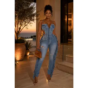 THE COASTAL HEIRESS DENIM JUMPSUIT