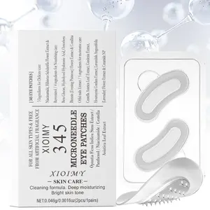 2pcs Hyaluronic Acid Niacinamide Panthenol Micro Needle Eye Mask, Strong Moisture Tightening Skin, Glossy Finish, Suitable for Eyes Face Nose, Daily