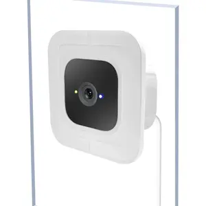 2 Pack Window Mount Compatible with Blink Mini Indoor, Secured Camera Glass Wall Holder for Single Pane Glass Windows/Doors for Outside Security Monitoring,White