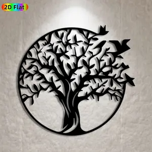 1pc Tree of Life Metal Wall Art, Intricate Tree of Life Statue Mural, Ideal Gift for New Year, Christmas, Nature Decor Enthusiasts,  Wall Sculptures, Perfect for Outdoor Garden Fence & Indoor Living Room Wall, Stylish Home Decor Accent
