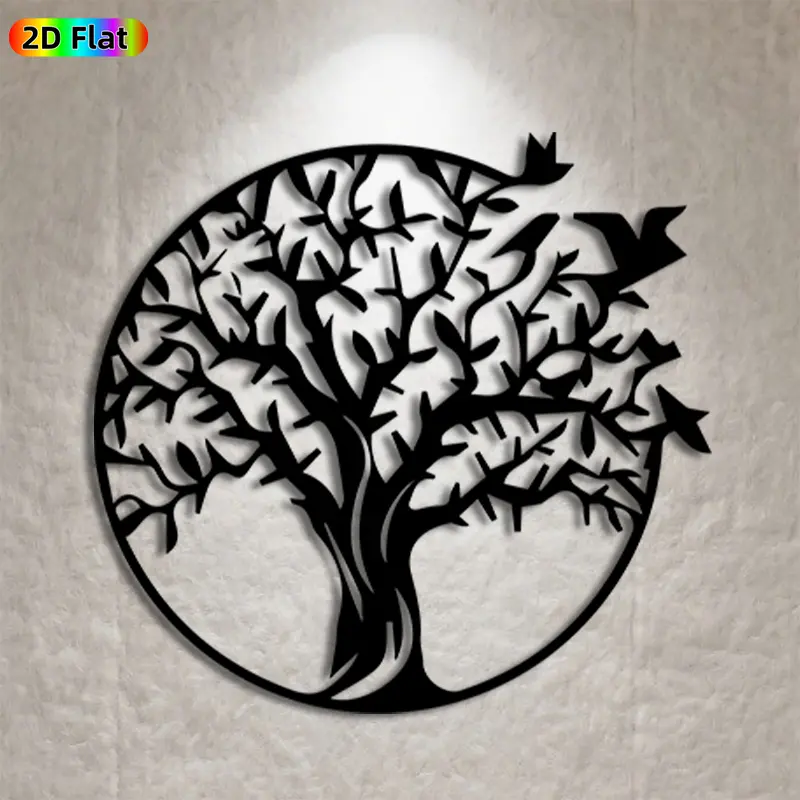 1pc Tree of Life Metal Wall Art, Intricate Tree of Life Statue Mural, Ideal Gift for New Year, Christmas, Nature Decor Enthusiasts,  Wall Sculptures, Perfect for Outdoor Garden Fence & Indoor Living Room Wall, Stylish Home Decor Accent