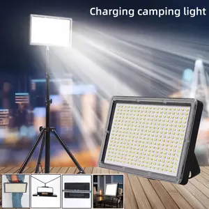 1 PC, portable rechargeable camping light, outdoor emergency light, handheld work light, Led work light, large capacity battery, long-lasting battery life, supports reverse charging, suitable for camping, outdoor parties, power outage emergency