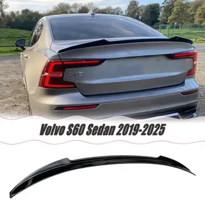 MUTUSAISI Rear Trunk Spoiler Wing For Volvo S60 Sedan 2019-2025 Gloss Black Decklid Lip Exterior Accessories