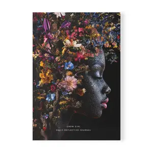 Grow Girl Journal - 120-Page Lined Matte Finish Guided Prompts for Young Women's Self-Expression and Reflection