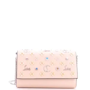 Pre-owned christian louboutin Leather, Patent Leather Clutches & Wristlets Paloma Clutch Embellished Leather Small by Rebag