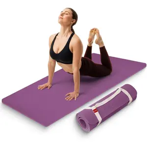 Extra Thick 12mm Exercise Mat - Non-Slip, Joint-Friendly & Cushioned Fitness Mat for Yoga, Pilates & Floor Workouts - Durable, Supportive & Includes  Classic Strap