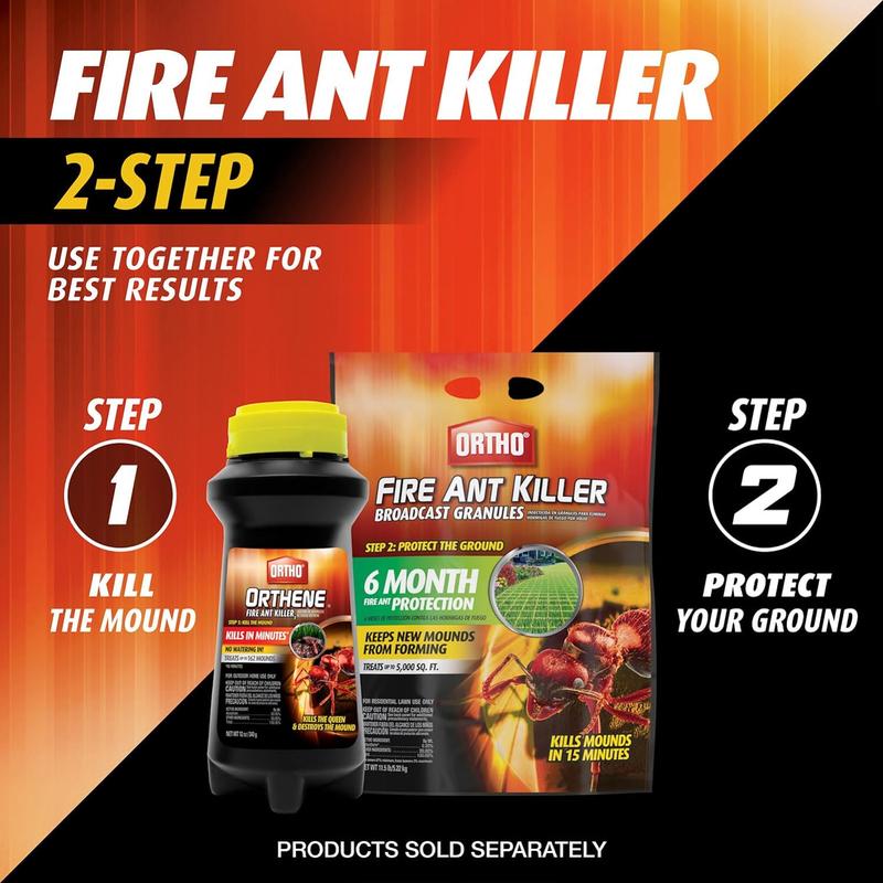 Ortho Orthene Fire Ant Killer1, Kills the Queen and Destroys Mounds, Begins Working in 60 minutes, 12 oz., 2-Pack Plant 01