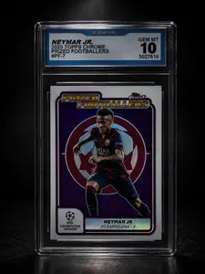 2025 Topps Chrome Prized Footballers Neymar Jr Graded Gem Mint 10