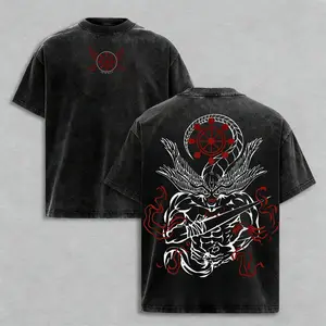 Jujutsu Kaisen Makora Vintage Oversized Heavy Cotton Double-Printed Front Anime T-Shirt, Retro Unisex Streetwear Truck-Fit Tee for Gifting, Lemon Sade Soulja Boy Outfit-Inspired Christian Gorlock Destroyer Clothing