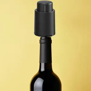 Wine Saver Pump Black with Vacuum Wine Stopper Timer Dial Keeps Fresh for Days Efficient Wine Preservation Tool