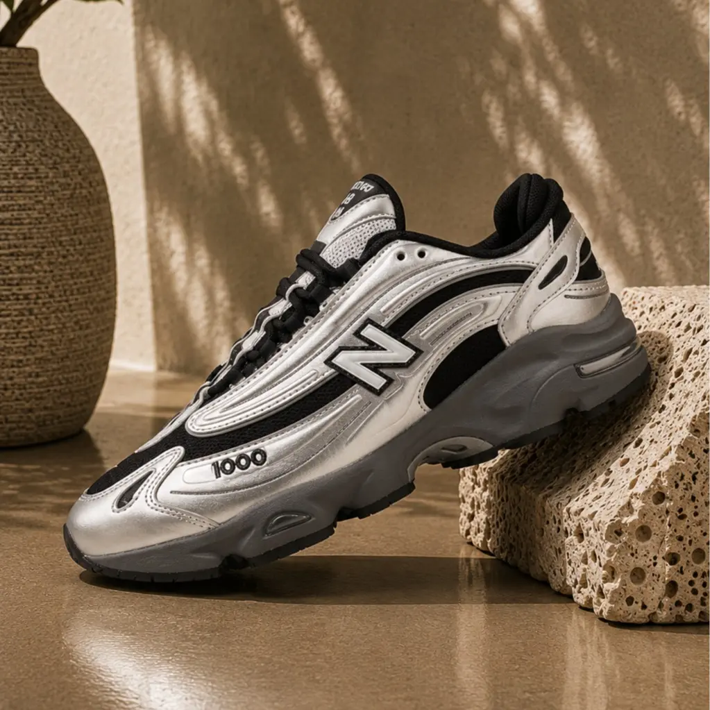 New Balance 1000 Black Silver Metallic M1000EGR Mens Fashion Sneakers New