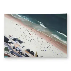 Begin Home Decor CODM17245GPTSR 17 x 24 in. Hot Day at the Beach Turquoise Door Mat - Indoor & Outdoor