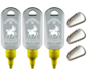 Sriracha Mini Hot Sauce Refillable Keychain Bottle (3-Pack, 1.7oz) (Sauce Not Included)…