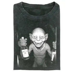 LOTR Gollum Vintage Unisex T-Shirt, Trending Movie Graphic Tee, Unisex Meme Cringe Funny Dumb Shirts, Menswear Womenswear Streetwear