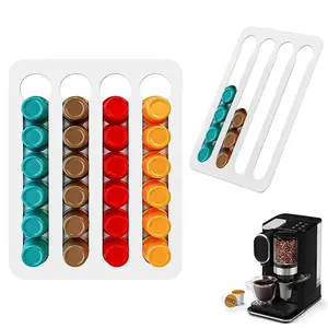 Wall-Mounted No-Drill Coffee Storage Rack Creative Capsule Holder for Offices Restaurants & Kitchen Cabinets Organize Capsules Efficiently