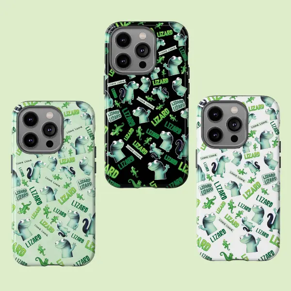 Lizard Lizard Lizard Phone Case, Meme Tee Funny Weirdcore Y2K Aesthetic Phone Case
