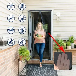 Magnetic Mosquito Net Door Curtain, No Drilling Required, Breathable Mesh Screen for Bedroom Living Room Dining Area, Summer Ventilation Solution