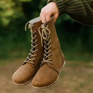 Medieval Handmade Viking Boots, Renaissance Leather Boots, Pirate Cosplay Boots, Ren Faire Larp Knight Boots, Laced up Ankle High Boots