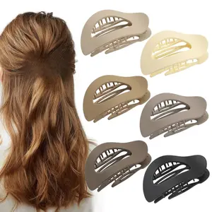 6 PCS Flat Hair Clips for Women Medium Size Secure Hold Double Inner Teeth Non-Slip Comfortable Classic Barrettes Durable Lightweight Materials Frosted Surface Protects Hair Skin