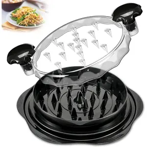 Chicken Shredder Tool Twist, Visible Chicken Breast Grinder Machine for Ground Food, Meat & Vegetables (Elegant Black) Slicer Kitchen Home Essentials