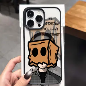 Transparent Acrylic Magnetic Phone Case, Shockproof Design Compatible with Samsung & Apple Models, Durable Protection for Daily Use