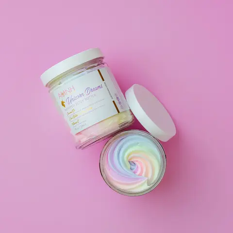 Unicorn Dreams Whipped Body Butter - Shea-Coconut Blend Moisturizer, Cosmetic Body Care with Nourishing Scent for Skin Repair