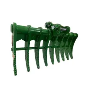 35" Brush Rake for 2 - 3 tons Mini Excavators. 35mm Pins