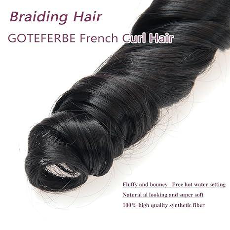 French Curly Braiding Hair 12Inch Loose Wavy 8 Packs #1B Black Bouncy Braiding Hair Extensions Synthetic French Curl Crochet Hair Extensions for black women(8packs,12Inch) French Curly Braiding Hair 12Inch Loose Wavy 8 Packs #1B Black Bouncy Braiding Hair Extensions Synthetic French Curl Crochet Hair Extensions for black women(8packs,12Inch)