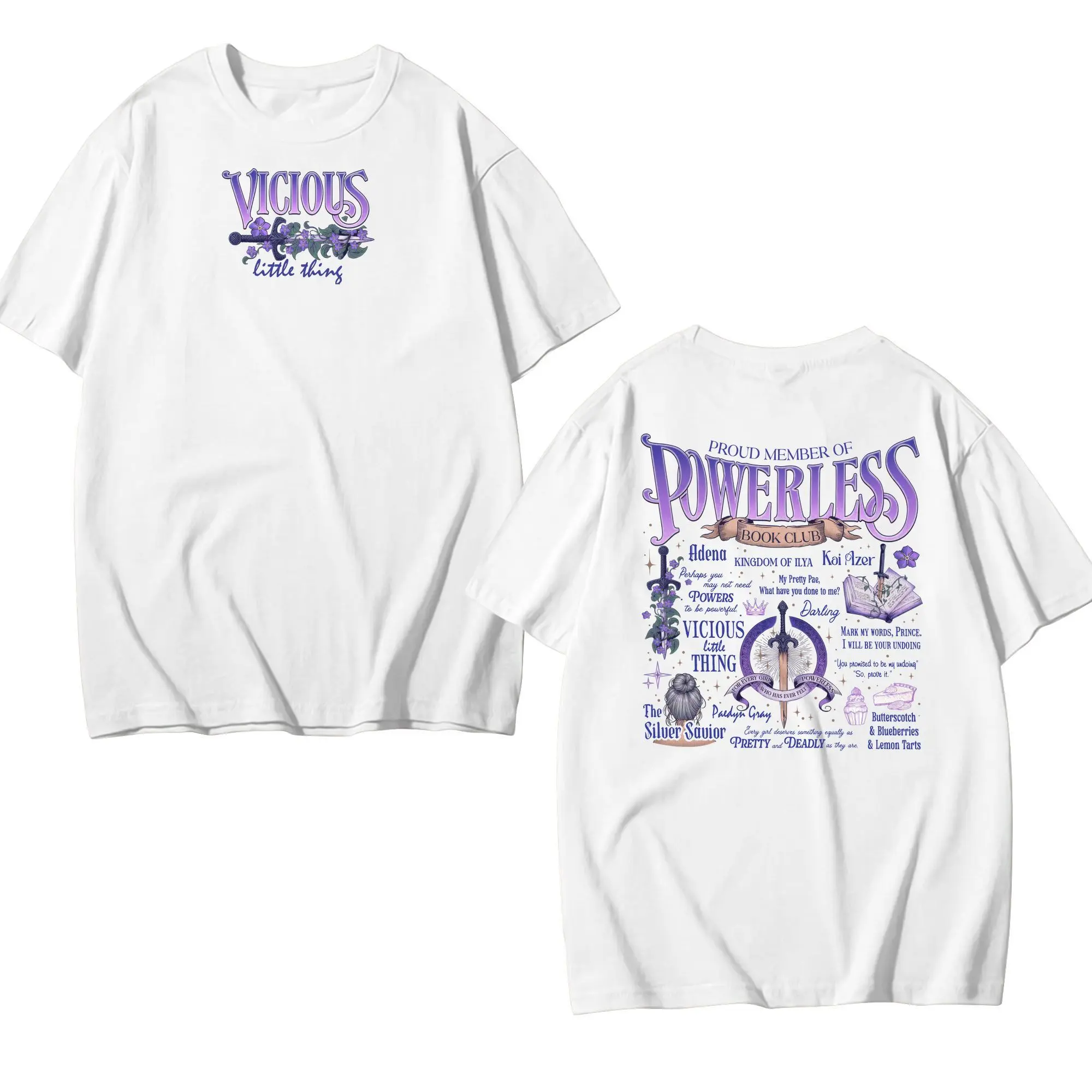 Vicious Powerless Book Retro 2 Sided Sweatshirt, Powerless Series Book Series 2Sided Shirt, Vicious Little Thing Tshirt Sweatshirt Hoodie