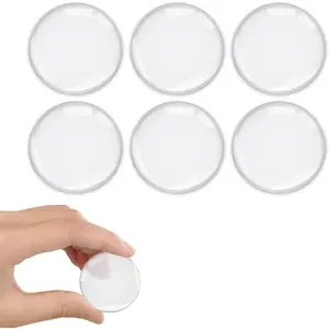 Door Stoppers Wall Protector, 6 Pack  Door Bumpers with   Adhesive, Clear Wall Protectors from Door Knobs, Quiet, Shock Absorbent (30 * 9 mm)
