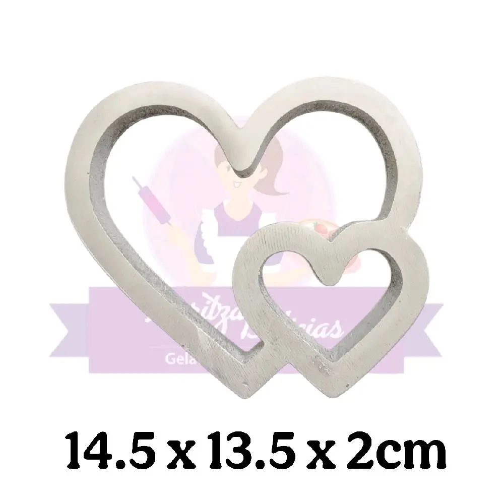 Double Heart Rosette Mold / Corazón Doble Molde Buñuelo