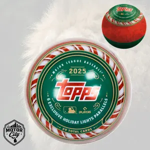 2025 Topps Holiday Baseball Trading Cards Collectors Tin