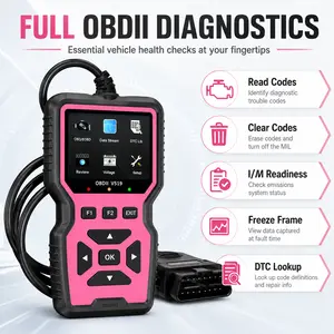 OBD2 Scanner Diagnostic Tool – Engine Fault Code Reader with Live Data Stream, Battery Voltage Test, I/M Readiness & DTC Lookup, Full OBDII System Car Diagnostic Scan Tool for most vehicles using the OBDII protocol