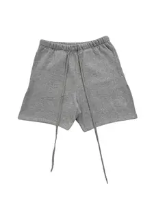 Men's Dark Gray Sweatshorts, Elastic Waist Drawstring Casual Lounge Shorts with Side Pockets, Soft Cotton Workout Athletic Shorts for Running and Everyday Wear