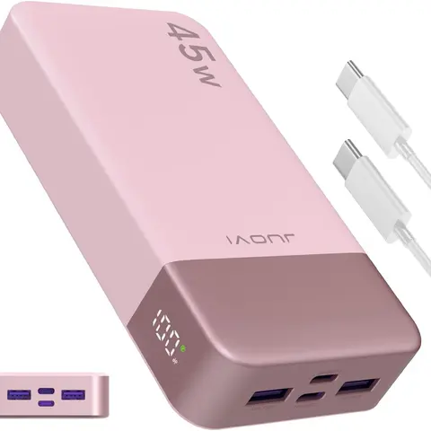20000mAh Portable Charger Power Bank, 45W Fast Charging Mobile Phone Accessories with Built-in Cable & LED Display, 2-in-1 Charger for iPhone, Samsung, Android Smartphones & Devices, Travel Stuff Back to School Essential